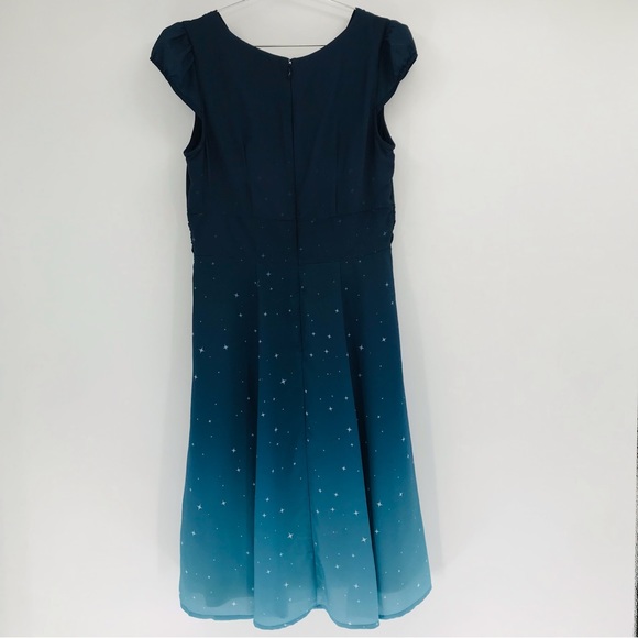 Wayward Fancies Ombre Star Drop Waist Midi Dress Blue Size Small - Picture 13 of 13
